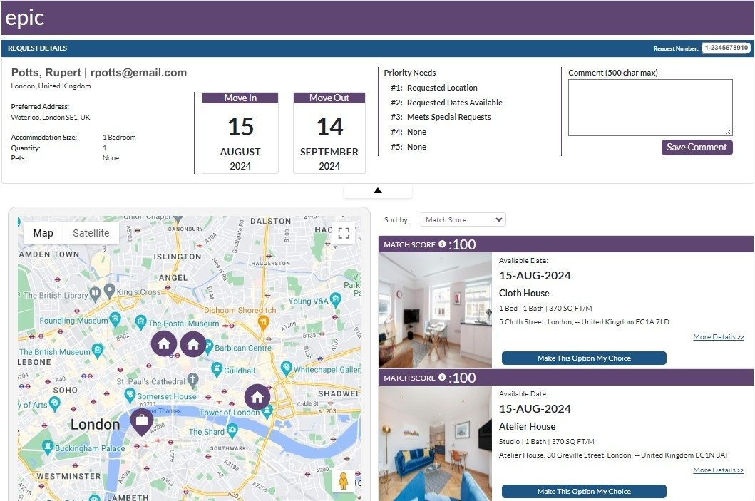 Dwellworks Living Corporate Housing Solutions - Top Options Screenshot of London